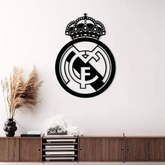 Real Madrid Crest Wall Art - Elegant Football Club Decor for Los Blancos Fans